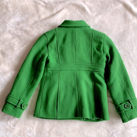 Old Navy Apple Green Wool Blend Girls Coat Size Extra Small - Picture 3 of 4